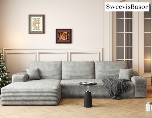 Shaped chaise with - l,