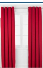 B&Q FAUX SUEDE CURTAINS MORGAN RED/WINE/RASPBERRY  54" X 90"   #BQM