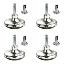4 x Chrome Bed Legs Feet