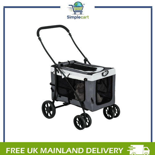 Foldable pet stroller - foldable, w/