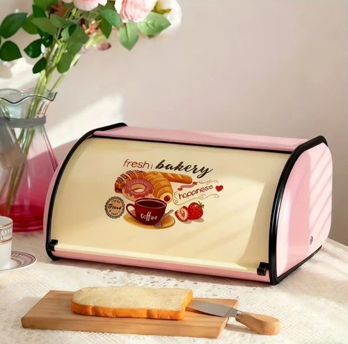 Metal bread bin roll - bread,