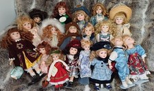 x18 Vintage Porcelain Doll Collection : Job Lot (mainly Leonardo circa 1990s)
