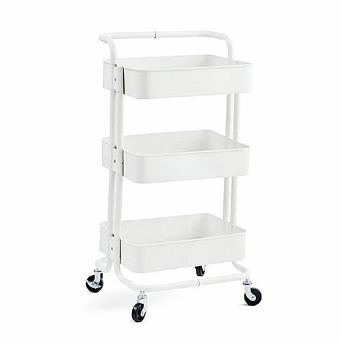 Metal trolley wheels tier - metal, 3-tier