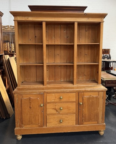 Victorian pine welsh dresser - pine,