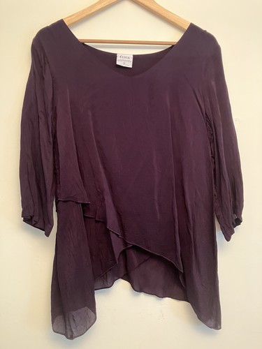 Click plum asymmetrical hem - asymmetrical,
