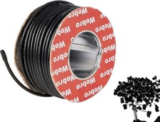 Webro WF100 50 m Coax Cable and Clips - Black