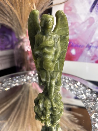 Green jade crystal carved - green,