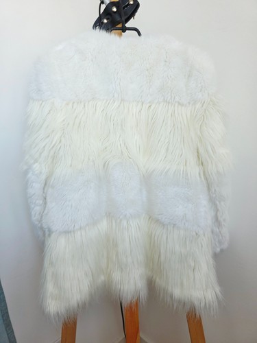 Zara woman white faux fur - faux, coat