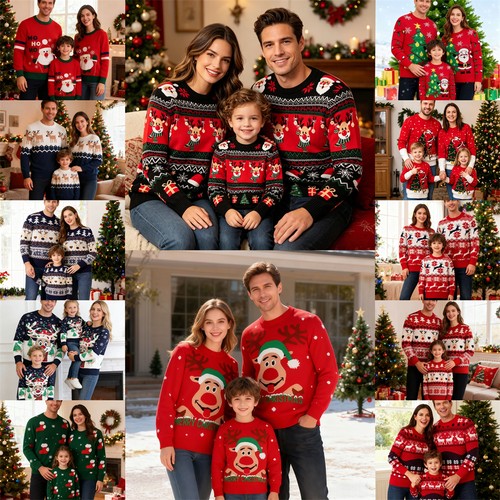 Christmas parent child sweater - christmas,