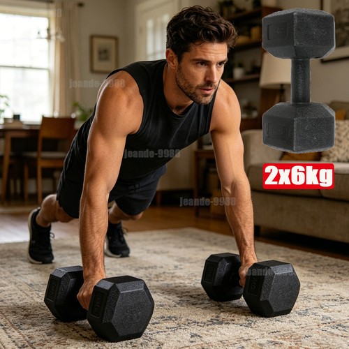 2x6kg hex dumbbell - hex, 1