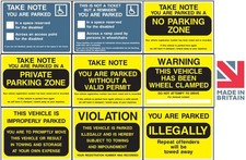 Parking Warning Sign Pack 2 / 5 – A4 & A3 – Disabled / Private / Tow-Away