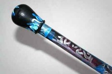 VINTAGE AMERICAN FOLK ART CANE Jr CHARLIE FAST PAINTED WALKING STICK ORIGINAL