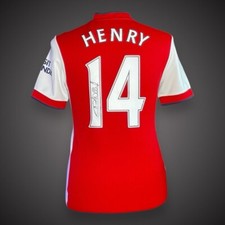 Thierry Henry Hand Signed Arsenal Football Shirt With COA Superb £349