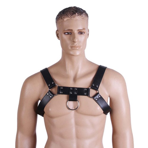 Black faux leather - faux, studded