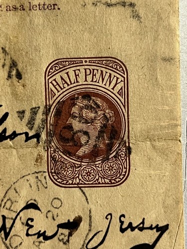 Half penny brown 1890s - half, queen