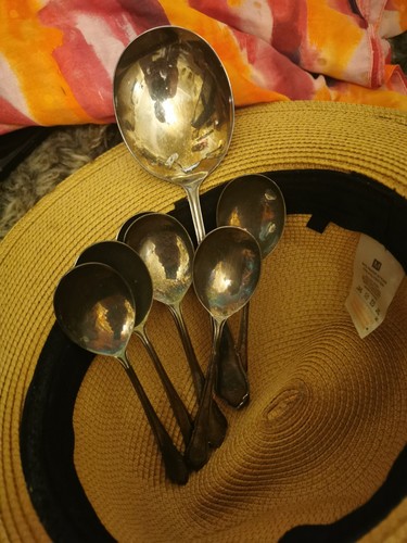 Matching soup spoons - 6, and