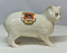 Vintage Crested Ware Manx Cat with Isle of Man Crest by Victoria China - JR & Co