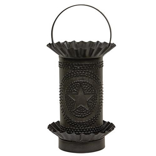 Electric black fluted punched - black,