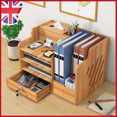Wooden desktop storage rack - desktop,