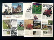 Lot 11 Vintage Lawn Tractor Ads 60s–70s Bolens Husky Gravely Cub Cadet GE