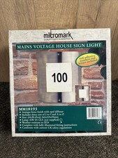 Micromark Mm18193 Outdoor Wall Light Illuminated Number Light Antique Brass