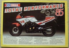 YAMAHA TOTAL PERFORMANCE Motorcycles Sales Brochure 1985 Z750 RD500LC MS50 XT350