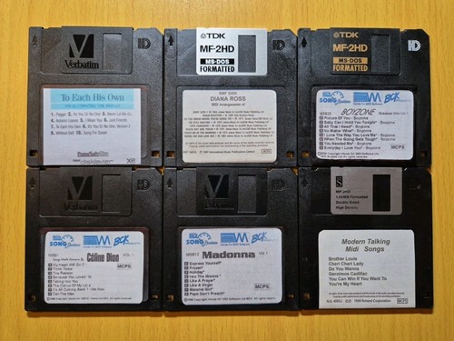 Vintage midi song files floppy - vintage,