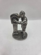 Royal Hampshire Pewter ' Cries Of London' Figure. Clockmaker. 8cm Tall.