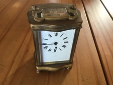 Brass Carriage Clock (No Key & Needs Attention).