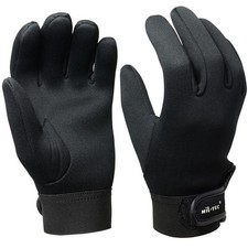 Black Neoprene Gloves - Winter Cycling Walking Fishing Wet Warm 3mm Thick New