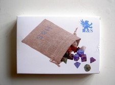 #D647 7 sided table games dice H&S boxed complete unused 43 polyhedral dice Bag