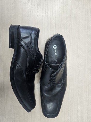 Debenhams black leather formal - leather,