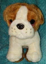 Keel Toys Bulldog 25cm Stuffed Soft Toy Plush Signature Cuddle Puppies On Lead