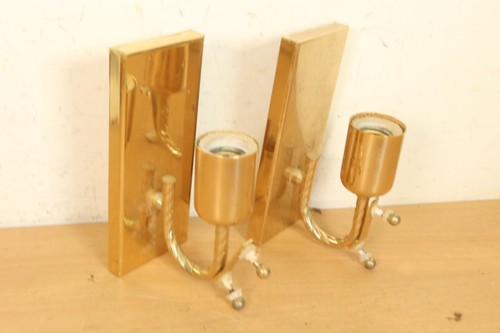 Vintage pair brass wall - of,