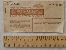 Unused motor fuel ration book Motor Car 2201 CC & over, 20 HP & Over