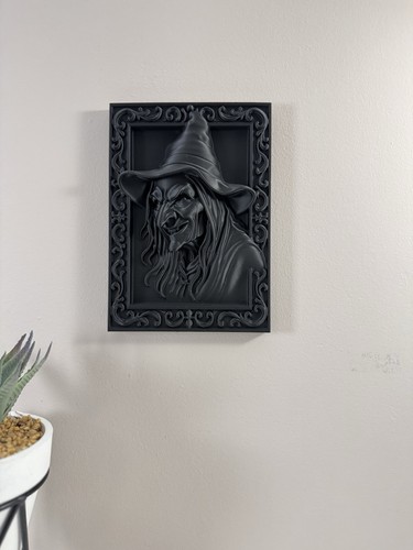 Black gothic witch frame - black,
