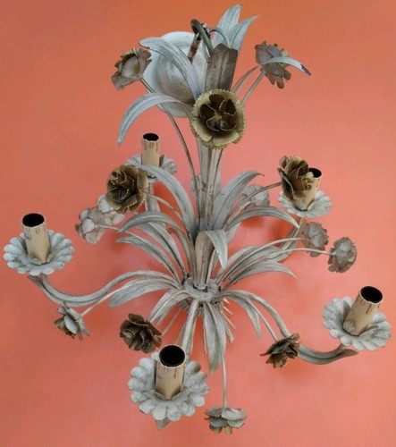 Vintage retro toleware leaf - toleware,
