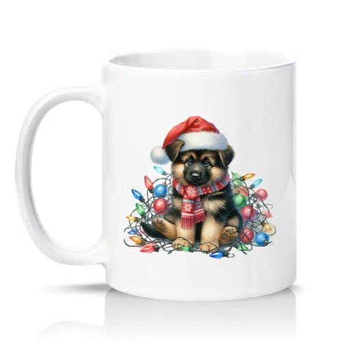 Christmas german shepherd - german,