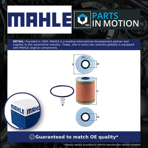 Oil filter ox187d mahle - oil,