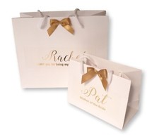 Personalised white gift bag - personalised,