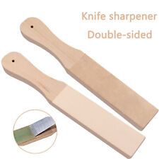 Double-sided Leather Strop Sharpening Honing Sharpener Board Abrasive
