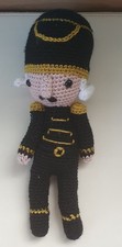 Hand Knitted Crochet Craft Nutcracker Soft Toy Christmas Ballet Xmas Gift 27.5cm