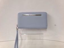 STEVE MADDEN blue zip around wallet, purse with wrist strap- CG O03