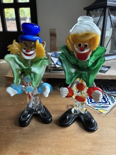 Pair murano clowns hand - pair,