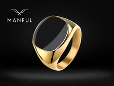 Onyx gold signet - gold,