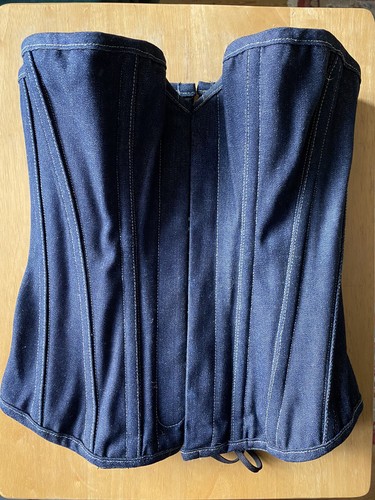 Vollers denim overbust corset - denim,