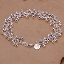 925 Sterling Silver Bracelets Charms Bead Chain Women Grapes Bracelet