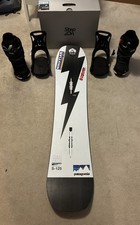 Kids Button Custom Smalls Camber PurePop Snowboard And Step On Bindings