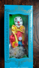 World Of Clowns Figure Hand Painted Fine Porcelain Doll 7" - Great Condition Box
