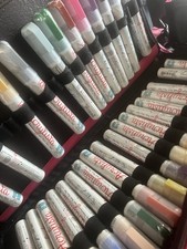 Case full of 30 Kuretake Zig Acrylista Marker 6mm Tip pens & 25 Sharpies
